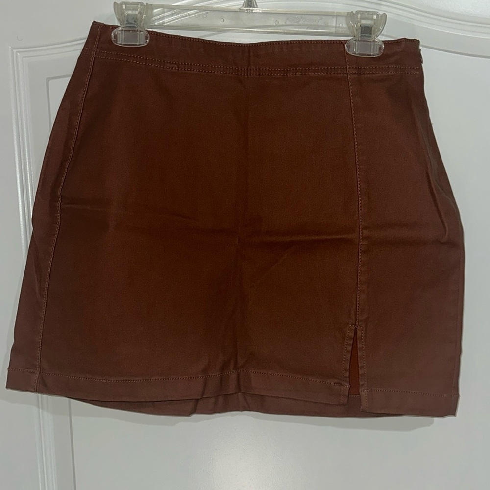 Pleather mini skirt